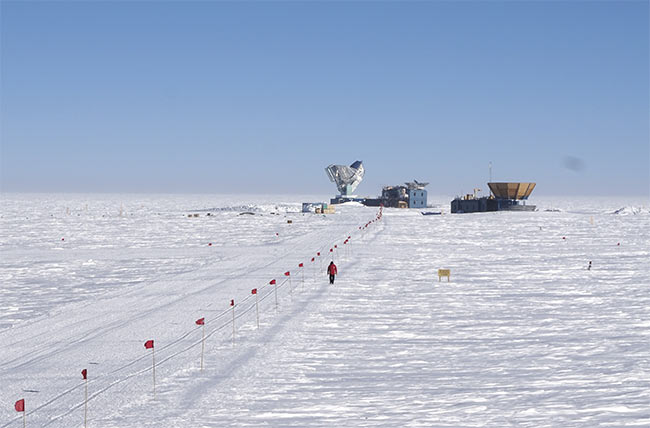 The Amundsen-Scott South Pole Station, November 2019. Courtesy of John Kovac.