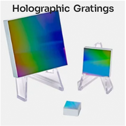 Holographic gratings from Omega Optical, Optometics Div.