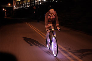 bike light powered by pedaling