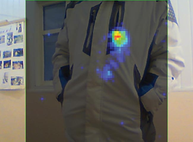 One of the main advantages of a terahertz body-scanning system is the possibility of distant detection of hidden objects.