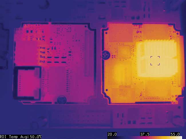 LWIR images of camera boards show circuit inspection.