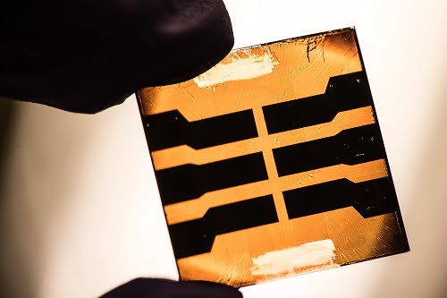 A lead sulfide quantum dot solar cell developed by researchers at NREL.