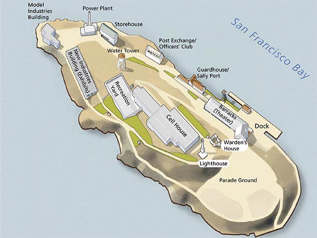 Alcatraz Map Courtesy of NPS.