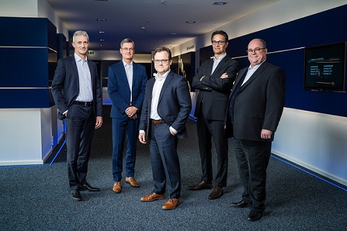 From left, Udo Haberland, Lutz Braun, Karl Faulhaber, Markus Dietz, and Hubert Renner. Courtesy of Faulhaber.