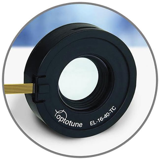 Figure 5. An example of a liquid lens with thermal compensation. Courtesy of Optotune.