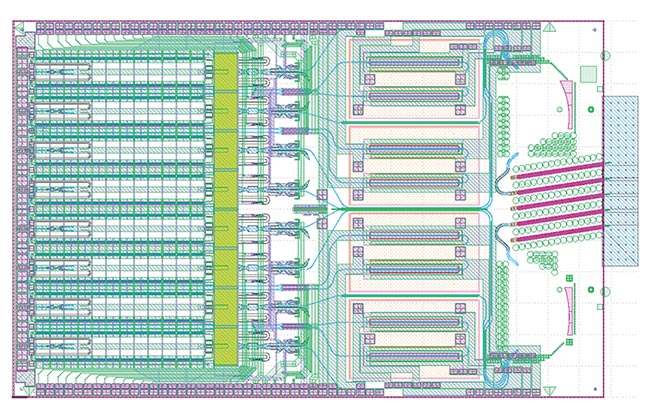 Figure 8. A 1.6TBASE-DR8 photonic integrated circuit.