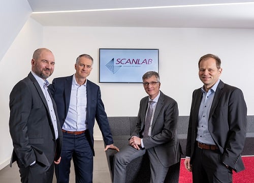 The new SCANLAB management team as of January 2025: (from left) Alexander Staudt, Dr. Alexander Roth, Dirk Thomas and Christian Sonner. Courtesy of SCANLAB.