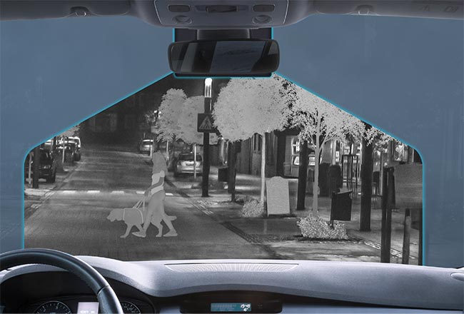 Windshield glass is opaque to LWIR light, which means that system integrators are unable to place many thermal cameras behind standard windshields. TriEye’s SWIR technology can be placed behind windshields as well as headlights. Courtesy of TriEye.