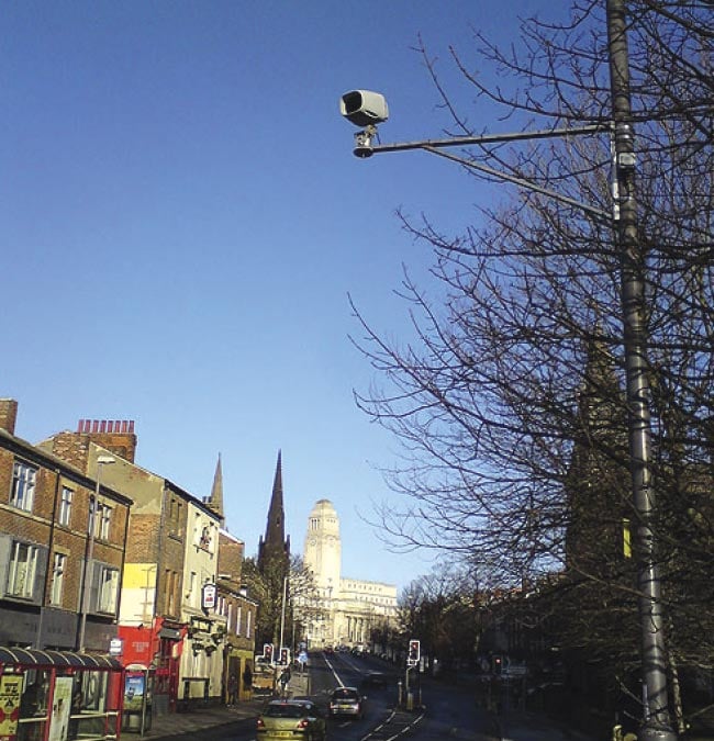 Smart cameras are used to monitor traffic. Embedded vision can also be used for this application. Courtesy of CA Traffic Ltd.