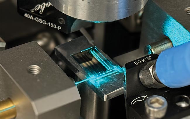 The combination of PIC hybrid integration technology and semiconductor packaging is critical to the transition of quantum operation from the controlled laboratory environment to commercial and industrial settings. Courtesy of Leonardo DRS Daylight Solutions.