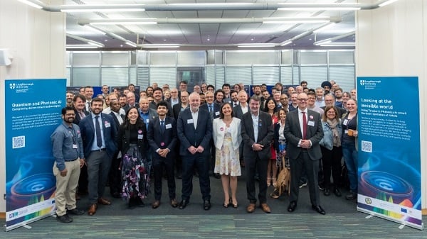 Guests and academics from Loughborough University attending the Emergent Photonics Research Centre’s opening event. Courtesy of Loughborough University.