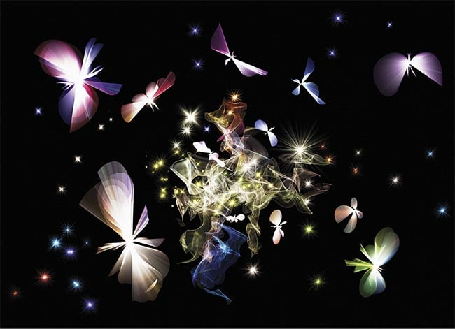 Moths flying into the light. Courtesy of iStock.com/Pobytov