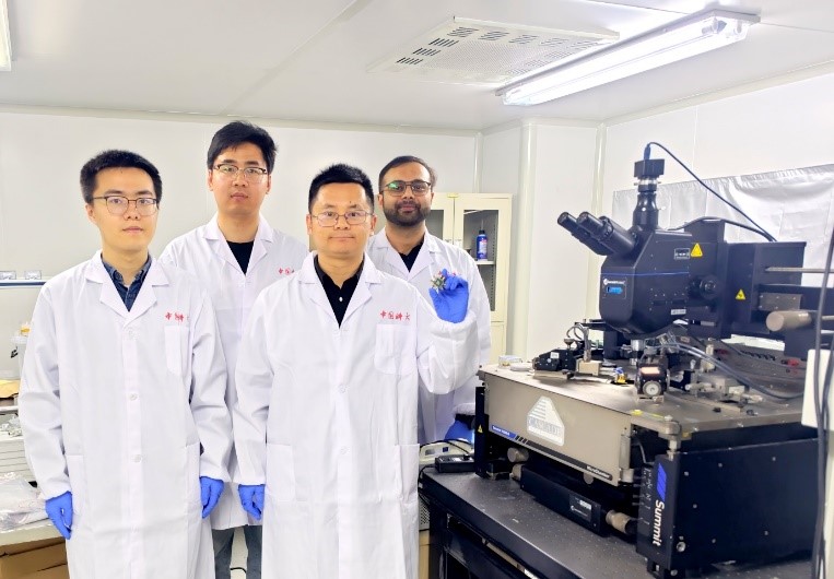 A team of researchers at USTC, led by professor Haiding Sun and working with colleagues at several international institutions, developed the TTD, a multifunctional three-terminal diode that functions as both an optical emitter and a photodetector. Courtesy of the M.H. Memon/University of Science and Technology of China.