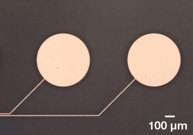 In trials demonstrating the laser etching of copper electrodes on glass substrates, femtosecond laser developer Litilit removed the copper layer from different glass substrates, including Corning Eagle XG and fused silica glass. Courtesy of Litilit and Workshop of Photonics.