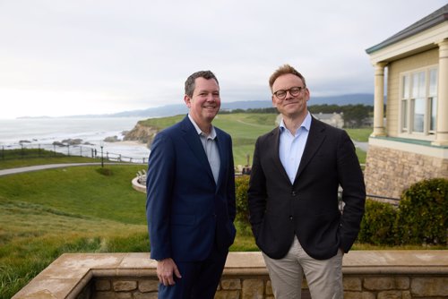 CEO at Atom Computing Robert Hays (left) and CEO at EIFO Peder Lundquist (right). Courtesy of Atom Computing.