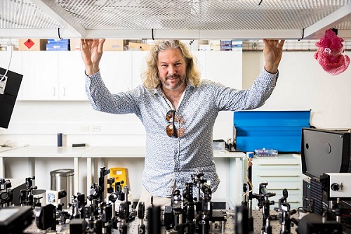 According to University of New South Wales professor Tim Schmidt (pictured), his team’s recent findings could lead to the first prototype of a solar cell operating above the theoretical capacity for silicon-based solar cells. Courtesy of the University of New South Wales.