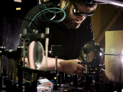 A student at work in Montana State University’s Spectrum Lab. Courtesy of Montana State University.