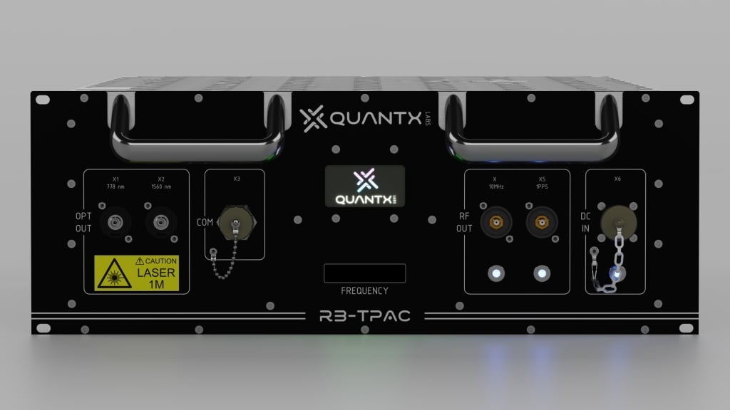 Initial testing QuantX’s first article optical clocks is showing almost an order of magnitude improvement on the performance of the current microwave atomic clocks used in today’s Global Navigation Satellite System. Courtesy of QuantX Labs.