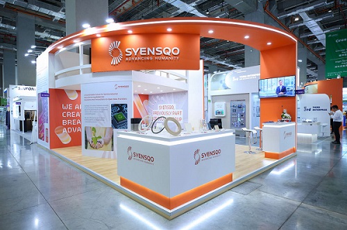 Syensqo’s booth at Semicon Taiwan 2024. Courtesy of Syensqo.