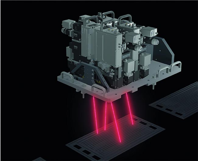 In the manufacturing of electric vehicles (EVs), laser welding bipolar plates, battery contacts, hairpins, and surface coolers for car battery trays are essential processes. Courtesy of Scansonic.