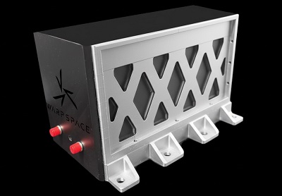 Warpspace’s HOCSAI modem, which will make laser satellite communications faster, more secure, and more reliable. Courtesy of Warpspace.