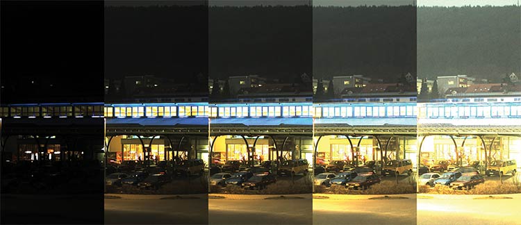 An image captured by an HDR scientific CMOS (sCMOS) camera. Courtesy of Excelitas (top). A backside-illuminated sCMOS sensor used in Oxford Instruments’ Sona camera for fluorescence microscopy applications. Courtesy of Oxford Instruments (bottom).