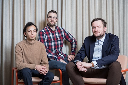 (From left) ZuriQ founders Shreyans Jain, Tobias Saegesser and Pavel Hrmo. Courtesy of Daniel Kunz.