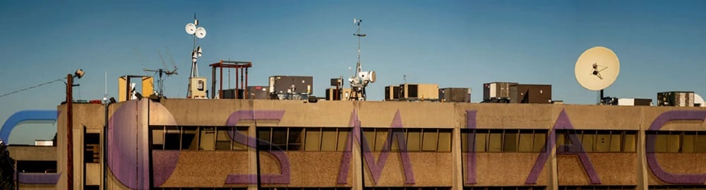 The façade of the University of New Mexico’s COSMIAC Space Research Center. Courtesy of Cailabs.