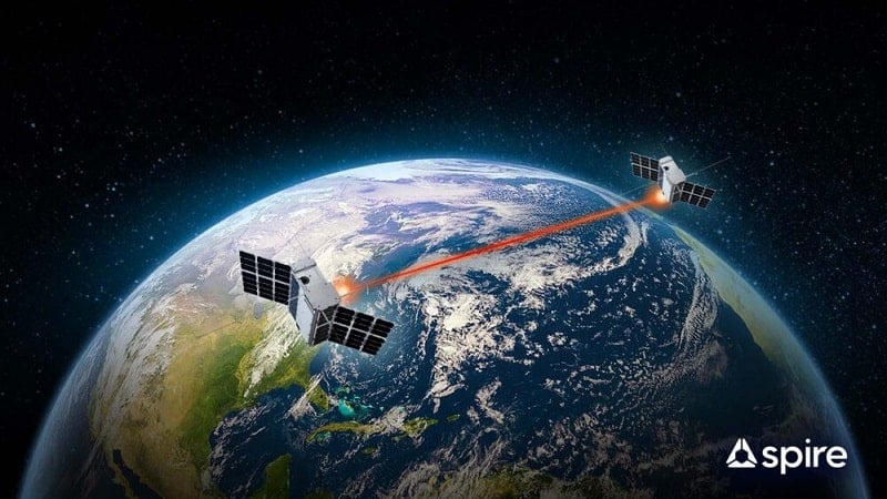 Spire has been able to establish a two-way optical link between two satellites while up to 5,000 km apart. Courtesy of Spire Global.