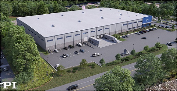 An artist’s rendering of PI’s new Shrewsbury, Mass, manufacturing facility. Courtesy of PI.