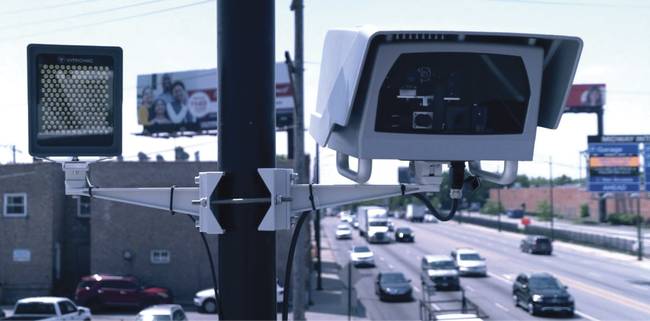 Red-light traffic enforcement. Courtesy of VITRONIC Machine Vision.