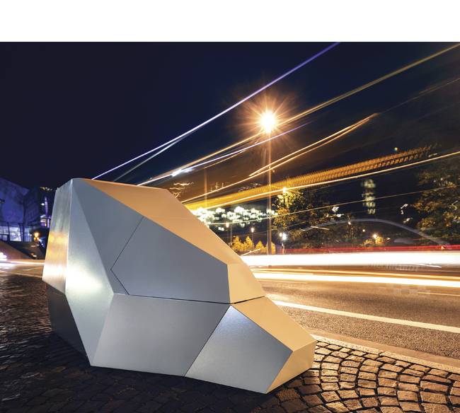 A mobile traffic enforcement trailer uses scanning lidar to detect violations among multiple vehicles, even under conditions of poor visibility. Courtesy of VITRONIC Machine Vision.