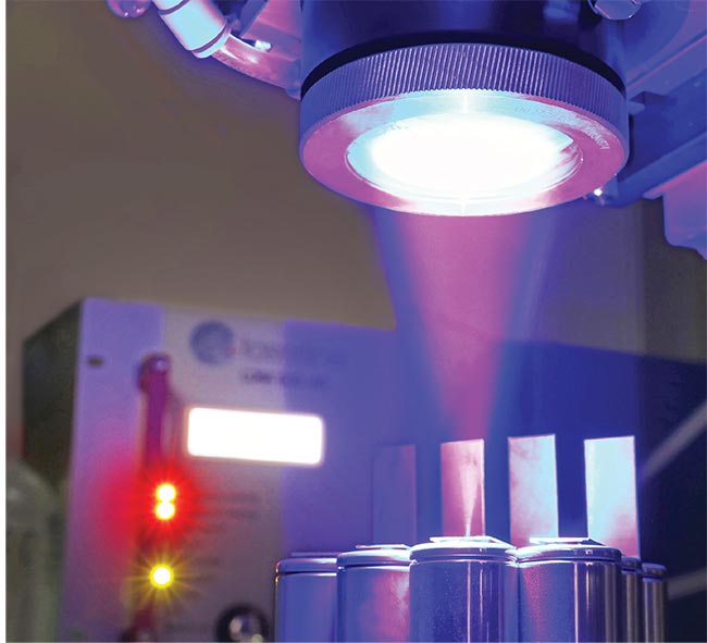 Welding, cutting, and foil joining of high-reflectance materials are among the target applications for blue diode lasers. These sources have also proved to be vital in the manufacture of electric vehicles and battery cells. Courtesy of Laserline.