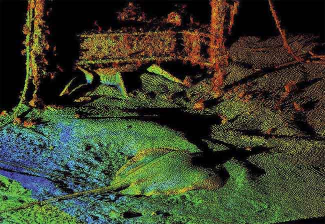 A stingray data scan, captured via subsea lidar. Courtesy of 3D at Depth.