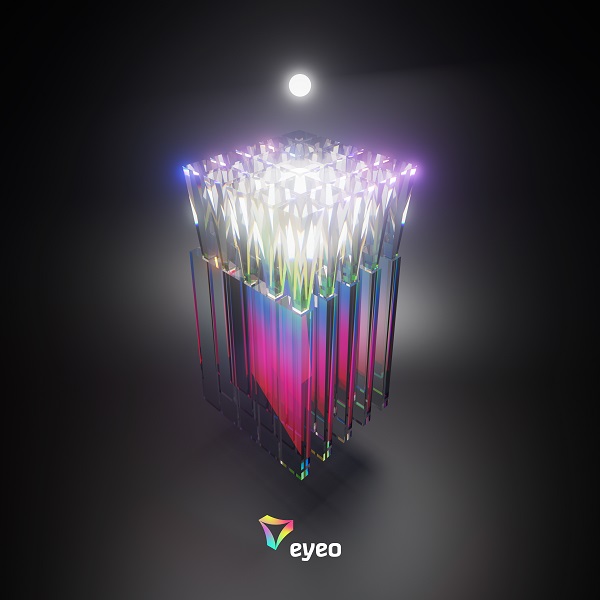 A 3D rendering of eyeo’s waveguide structure which separates and guides individual photons to the proper pixels. The technology enables far greater light sensitivity and color fidelity compared to traditional camera sensors technologies. Courtesy of imec. 