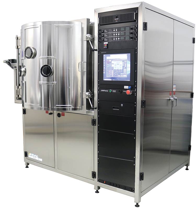 A plasma-assisted reactive magnetron sputtering (PARMS) system (above) featuring an automatic load-lock mechanism (right). Courtesy of Intlvac Thin Film.