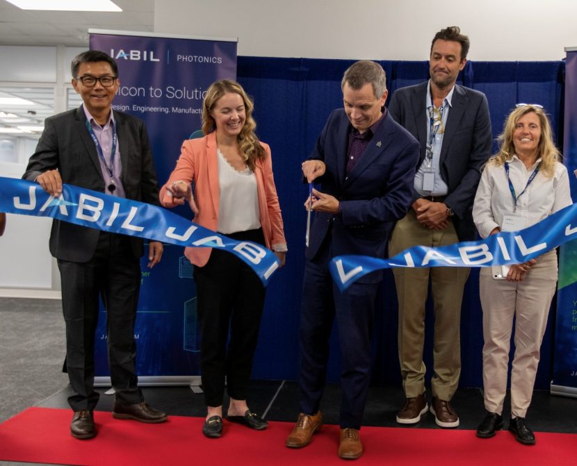 Celebrating the newly opened Ottawa Lab. (From left to right): KW Hoo (Global Business Units VP), Jenna Sudds (P.C., M.P. for Kanata), Mayor Mark Sutcliffe, Matt Crowley (EVP, Global Business Units), and Cathy Curry (City of Ottawa Councilor for Kanata). Courtesy of Jabil.