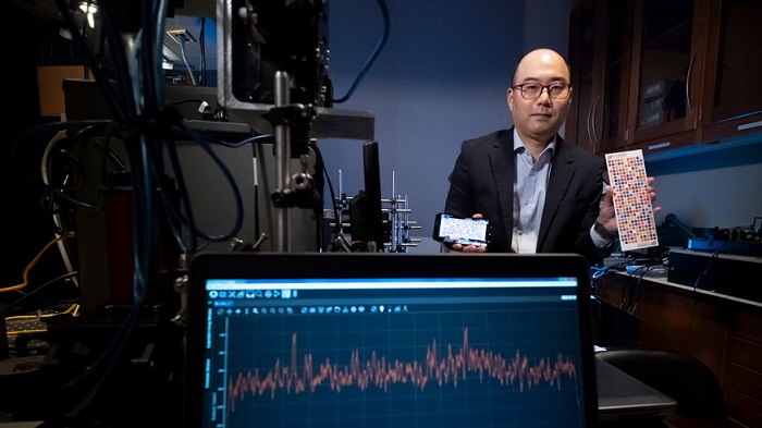 Professor Young Kim and his team have combined computer vision, color science, and optical spectroscopy to create an algorithm that recovers detailed spectral information from conventional photographs. Courtesy of Vincent Walter/Purdue University.