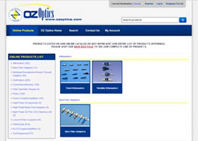OZ Optics Limited - Online Catalog